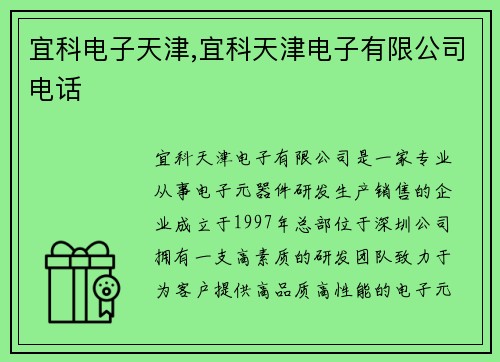 宜科电子天津,宜科天津电子有限公司电话